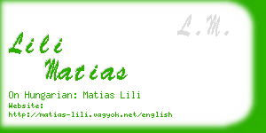 lili matias business card